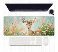 PENGYVV Tappetino per mouse da gioco, 30,5 x 80 cm, design carino panda in bambù giungla, tappetino per mouse per computer portatile con bordi cuciti per tastiera da ufficio per la casa decorazione