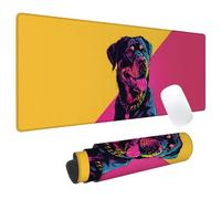 PENGYVV Tappetino per mouse da gioco 30,5 x 80 cm floreale Rottweiler Office Cool estetica s per computer portatile tastiera scuola casa top gamer accessori per la casa Decor estesa grande base