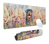 PENGYVV Tappetino per mouse da gioco 30,5 x 80 cm floreale Rottweiler Office Cool estetica s per computer portatile tastiera scuola casa top gamer accessori per la casa Decor estesa grande base
