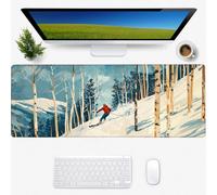 PENGYVV Tappetino per mouse da gioco, 30,5 x 80 cm, motivo caccia alce fresco estetico, per computer portatile, tastiera, ufficio, scuola, casa, accessori decorativi, ampia base antiscivolo, tappetino