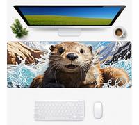 PENGYVV Tappetino per mouse da gioco, 30,5 x 80 cm, motivo campo da baseball, per computer portatile, tastiera, ufficio, scuola, casa, accessori decorativi, ampia base antiscivolo, tappetino da