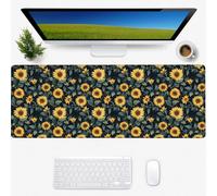 PENGYVV Tappetino per mouse da gioco, 30,5 x 80 cm, motivo fragola, quadrato, per mouse wireless, accessori decorativi per ufficio, computer portatile, ufficio, lavoro, ampia base antiscivolo