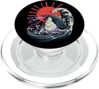 Pengzilla Penguin Japanese Wave Monster Art per uomo donna PopSockets PopGrip per MagSafe