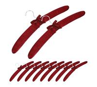 PENIKOKO 10 Grucce Imbottite Antiscivolo Rosso Scuro, Grucce per Camicette, Abiti da Sposa e Gonne da Donna senza Pieghe, per Organizzazione Armadio Elegante e Protezione Capi
