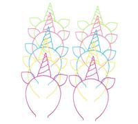 PENIKOKO 10 pezzi Fasce per Capelli Unicorno Colori Pastello Corno Design Leggero e Resistente per Halloween Party Bambine