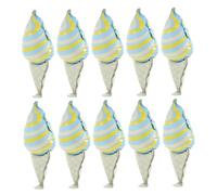PENIKOKO 10 pezzi Palloncini Gelato Compleanno da Decorazioni Feste Palloncini Foil Forma Gelato Blu Opaco Facili da Gonfiare e Resistenti per Party Tematici