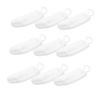 PENIKOKO 10 pezzi Set di 10 spazzolini dita per cani e gatti pulizia dentale morbida in nylon protezione gengive e denti di animali domestici con cordino bianco