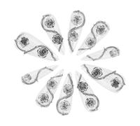 PENIKOKO 10 Pezzi Spine per unghie ciondoli per unghie i premono sulle unghie punte delle unghie dei fiori strass floreali per unghie le ragazze premono sulle unghie plastica Silver