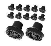 PENIKOKO 12 pezzi Gommini Antiscivolo in Gomma per Bastoni da Passeggio e Stampelle Compatibili con Diametro Tubo Protezioni Resistenti Nero per Supporti da Camminata