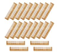 PENIKOKO 12 Pezzi Pettini Tascabili in Bamboo Usa e Getta Resistenti all Umidità per Barba Capelli e Baffi Castano Scuro Massaggio Delicato Capelluto per Uomini e Donne Cura Capelli Ricci e