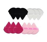 PENIKOKO 12 pezzi Spugnette Trucco Triangolari per Cipria Viso Applicatori Polvere Elasticità Elevata Morbide e Portatili per Fondotinta e Polvere Sciolta Bellezza Professionale