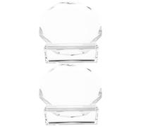 PENIKOKO 2 Pezzi 2 Trofei in Cristallo Trasparente 100 Mm Incisione Personalizzata, Targhe di Riconoscimento Dipendenti per Premi Aziendali e Commemorazioni, Premio in Vetro Elegante per