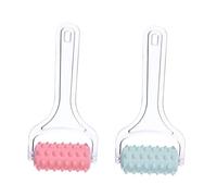 PENIKOKO 2 pezzi Massaggiatore Manuale Corpo con Rulli Particelle Ergonomico Antiscivolo per Braccia e Gambe Strumento Massaggiante per Auto Massaggio e Pressoterapia Domestica Blu e Rosa