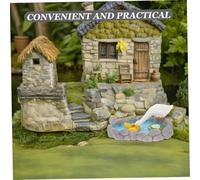 PENIKOKO 2 Pezzi Miniature Resin Goose And Lotus Figurines Versatile Indoor Outdoor Garden Decor For Balcony Lawn Living Room Easy To Clean Small Animal Statues