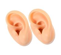 PENIKOKO 2 pezzi Modelli Orecchio Silicone Sinistro Realistici Display Perforazione Orecchie Studio Anatomico