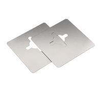 PENIKOKO 2 pezzi Piastra Rinforzo Porta in Acciaio Inox Spazzolato Copri Foro Maniglia Autoadesiva Protezione Serratura Facile Installazione