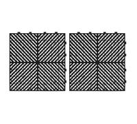 PENIKOKO 2 Pezzi Piastrelle da Esterno Antiscivolo in Plastica Resistente e Modulabile per Drenaggio Pavimento Doccia e Balcone Tappetino per Garage e Area Umida