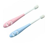 PENIKOKO 2 pezzi Spazzolino per Ergonomico Anni Setole Morbide Sicure Protezione Gengive Rosa e Blu