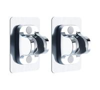 PENIKOKO 2 pezzi Supporto Doccia Adesivo Base Regolabile senza Foratura per Soffione Resistente e Facile da Installare su Superfici Lisce come Ceramica