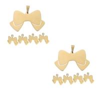 PENIKOKO 2 Set Ciondolo Con Targhetta Per Cani Personalizzare Ehi A Forma Di Costume Medaglietta Per Animali in Acciaio Inossidabile Targhette Identificative Del Cane D'oro 5 Pezzi*2