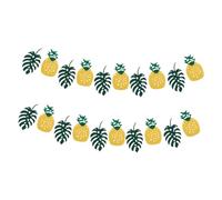 PENIKOKO 2 set Decorazioni Tropicali per Feste Hawaiane Ghirlande con Foglie Artificiali e Ananas per Addobbi Parete Porte e Finestre per Matrimoni e Celebrazioni Tema Hawaii