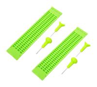 PENIKOKO 2 Set Lavagne Braille con Stilo per Non Vedenti, 4 Righe 28 Celle, Lavagna Didattica in Plastica Resistente per Apprendimento Braille e Adulti, Strumenti Portatili per Uso