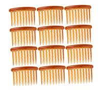 PENIKOKO 24 Pezzi Pettini Laterali Plastica con Denti Pettini per Capelli da Sposa Fermagli Twist per Veli Nuziali Accessori Capelli Donna e Ragazze Resistente e Leggero Scuro