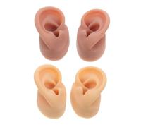 PENIKOKO 2paio di Orecchio in Silicone Morbido di Stampi Realistici Flessibili per Orecchini Finti Espositore per Gioielli per Agopuntura di Anatomia Orecchio Umano