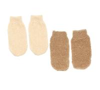 PENIKOKO 4 pezzi Guanti da Bagno Esfolianti in Materiale Resistente Rimuovi Cellule Morte e Oli Guanti Lavaggio Corpo Confortevoli e Compatti per Liscia e Luminosa