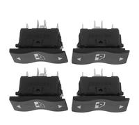 PENIKOKO 4 Pezzi Interruttori Alzacristalli Auto Abs Resistente Intemperie Pulsanti Controllo Vetri Sinistro e Destro Coperture Tasti Finestrino per Sostituzione e Riparazione Veicoli