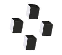 PENIKOKO 4 pezzi Pad Rialzo Piedini Mobili in Acciaio Carbonio Nero Antiscivolo e Adesivi per Letto Divano e Scrivania Supporto Durevole e Ventilato per Casa e Hotel