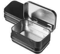 PENIKOKO 4 pezzi Scatole in Metallo Mini con Coperchio Cerniera Portaoggetti Portatile per Monete Chiavi e Piccoli Accessori Contenitori Resistenti in Latta per Uso Quotidiano