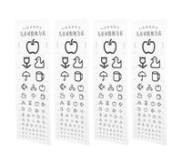 PENIKOKO 4 Tabelle di Test Visivo per Impermeabili, Tabella Oculistica Murale per Esame della Vista a Casa, Grafico Pediatrico per Controllo della Vista in Soggiorno e Camera da Letto