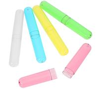 PENIKOKO 5 pezzi Custodia per Spazzolino da Denti da Viaggio Portaspazzolino Compatto e Trasparente con Protezione Antibatterica per Viaggi Business e Picnic Custodie Colorate in Plastica