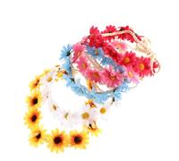 PENIKOKO 5 pezzi Fasce per Capelli con Fiori Colorati Coroncina Floreale Boho per Donne Accessorio Decorativo per Spiaggia Festival Matrimonio