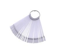 PENIKOKO 50 Pezzi Nail Practice Tips in Plastico Nero Forma Nail-shaped per Uso Professionale e Pratica a Casa Funzioni di Incisione e Practice Chart