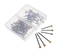 PENIKOKO 50 Pezzi Set da 50 Chiodi Neri per Cornici Testa in Ottone per Appendere Quadri, Foto e Poster su Cartongesso e Muratura, Kit di Ferramenta per Montaggio a Parete Scatola di