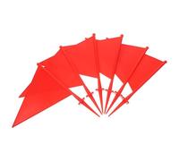 PENIKOKO 6 Bandiere per Irrigatori da Giardino in ABS Rosso Bandiere Triangolari per Irrigazione a Pioggia Asta Segnalazione Prato e Cortile per Irrigatori Tende e Addestramento Cani