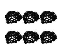 PENIKOKO 6 Pezzi Porta Coda Di Cavallo Maker Di Pannelli Per Capelli Reti Per Capelli Per i Panini Black