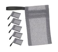 PENIKOKO 6 pezzi Sacchetti Porta Sapone in Rete Multiuso Borsa Portatile per Saponi Piccoli Sacchettini Saponette per Esfoliazione per Saponi Fatti Mano e Cosmetici Grigio