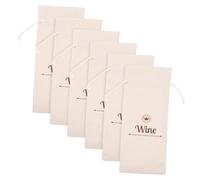 PENIKOKO 6 pezzi Sacchetti Vino Lino con Chiusura Coulisse Borse Riutilizzabili per Bottiglie Sacchetti Packaging Pratici per Festa e Conservazione