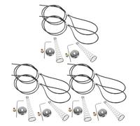 PENIKOKO 6 Set Set da 6 Chiavistelli a Molla per Recinzione da Giardino Esterna, Serrature per Cancelli in Legno Resistenti per Porte da Fienile, con Molla di Chiusura e Tirante per Corda,