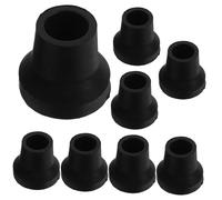 PENIKOKO 8 pezzi Punte in Gomma Antiscivolo per Bastoni da Passeggio e Stampelle Tappi Neri per Piedi Bastone Sostituzione Facile e Sicura Miglior Presa e Stabilità su Vari Pavimenti