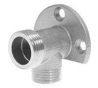 PENIKOKO Adattatore Rubinetto Doccia in Rame Argento per Impianto Doccia Esterno Parete Rinforzata e Design Angolare per Valvole Termostatiche 25mm/20mm