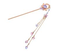 PENIKOKO Bacchette Per Con Fiori e Nappine Eleganti Accessori Cinesi Per Acconciature Vintage Per Bun e Styling Profondo Misterioso Artigianato Raffinato