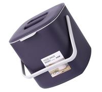 PENIKOKO Bidone Plastica con Coperchio Portatile per Cucina Contenitore Rifiuti Differenziati Umido e Secco Secchio Pratico e Compatto per Casa e Ufficio Scuro