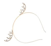 PENIKOKO Cerchietto Corna di Cervo per Feste Copricapo Corna di Renna per Accessori Fotografici Cerchietto per Capelli Cristalli e Strass per Costumi Festivi