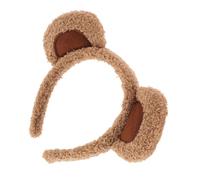 PENIKOKO Cerchietto Orsetto in Peluche Morbido e Fluffy Fascia Capelli Elastico e Confortevole per Bambine e Ragazze Accessorio Costume per Feste Halloween e Natale Marrone Classico