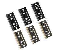 PENIKOKO Cerniera Silenziosa Spessa in Ferro per Porta Sottoporta, Set 6 Pezzi in Bronzo Antico e Nero, Cerniera Piatta Muta per Porte a Fogli Mobili, Resistente e Antiruggine per Uso