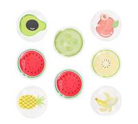 PENIKOKO Cerotti per Occhi Rotondi Estivi 8 Pezzi Gel Refrigerante per Alleviare Affaticamento e Gonfiore, Design Frutta Portatile per Ragazzo Ragazza e Uso Domestico